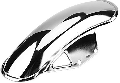 Yosoo Health Gear Front Kotflügel Cross Motorrad, Motorrad-Kotflügel-Schmutzfängerschutz, Metallverkleidung, Kotflügelabdeckung, Motorrad-Kotflügel Vorne für GN125 GN250 Chrom(Überzug)