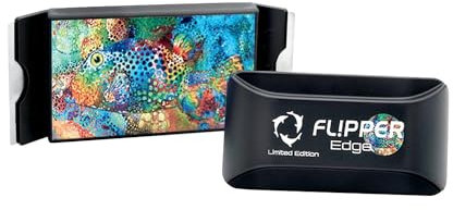 Flipper EDGE Puffer Limited Edition Floating Magnetic Aquarium Cleaner | 2-In-1 Dual Blade Scrubber & Scraper Fish Tank Cleaner Tools for Efficient Cleaning & Acrylic Surface Maintenance