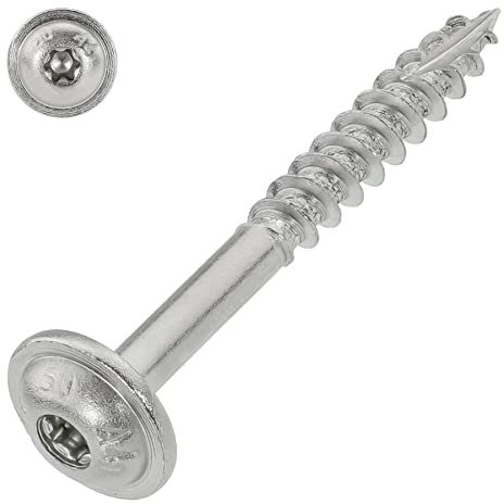 Tellerkopfschraube Edelstahl A4 mit ETA Zulassung 5 x 60 mm, TX25, 100 Stück