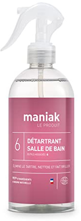 Détartrant Salle de Bain Ecologique – Elimine le calcaire de la Salle de Bains, des WC et de la Douche – Certifié Ecocert