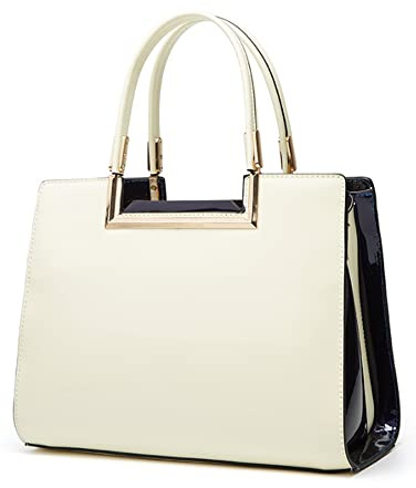 Rullar Damen-Handtasche mit Tragegriff oben, Lack-PU-Leder, Umhängetasche, Tragetasche