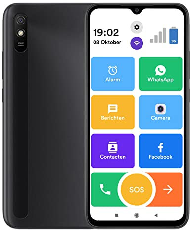 Senifone S1 Seniors Smartphone - Black - For Elderly - 32GB - WhatsApp & SOS Function