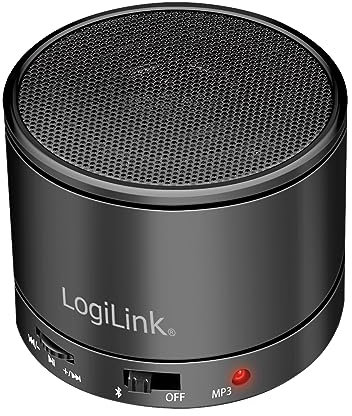 Logilink Altoparlante Bluetooth 5.3 con microfono integrato, radio FM e lettore di schede microSD, nero
