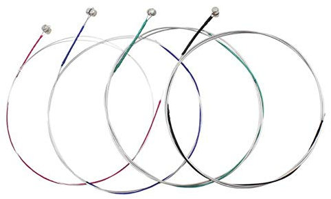 Desikixudy 4/4 Geigensaiten Universal Set Silberkern (GDAE) Stahlkern mit Vernickeltem Kugelkopf für Geigentrumente