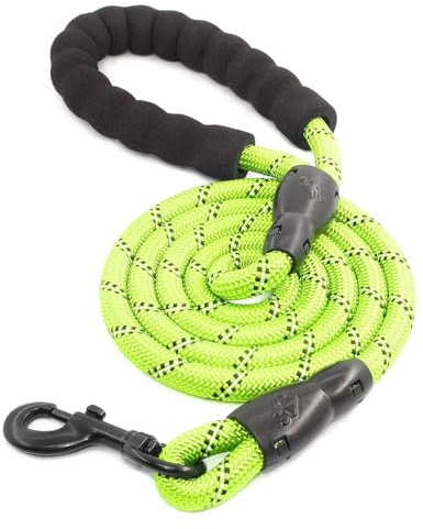 alouweekuky Hundeleine für Hunde, 3M/1.2CM Schleppleine Große Hund, Reflektierende Hunde Leine, Trainingsleine für Mittelgroße und Große Hunde (Grün)