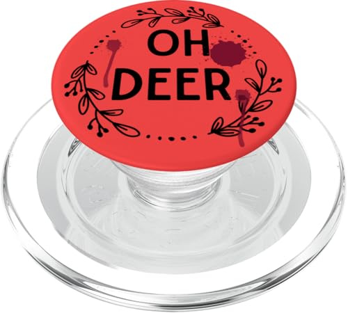 Alastor Radio Demon Oh Deer Red Pop Socket PopSockets PopGrip for MagSafe
