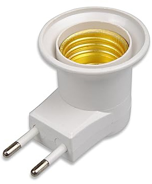 CLSSLVVBN Presa LED da Parete Adattatore per Luce da Soggiorno Convertitore portalampada E27 con Interruttore on/off Forniture domestiche Spina Europea
