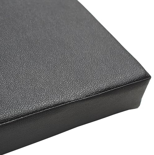 Generisch Benutzerdefinierte Leder Sitzkissen,Wasserdicht Stuhl Kissen Boden Kissen Sofa Kissen für Haus Küche Terrasse Möbel(45x45x8cm(18x18x3inch), Black)