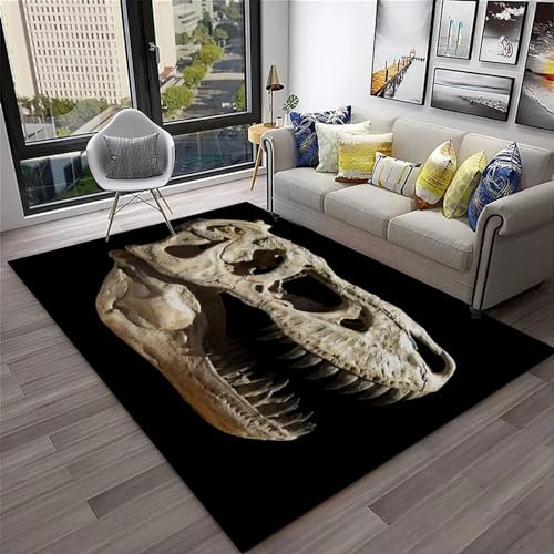 3D Dinosaurier-Tierfossilien Kinder Jugendliche Jungen Teppich Schlafzimmer Dekoration Kinderzimmer Wohnzimmer, Krabbelmatte Modern Weichem Flanell Kinderteppiche 180 X 280 Cm - Leicht Zu Rein -3S1E8Q