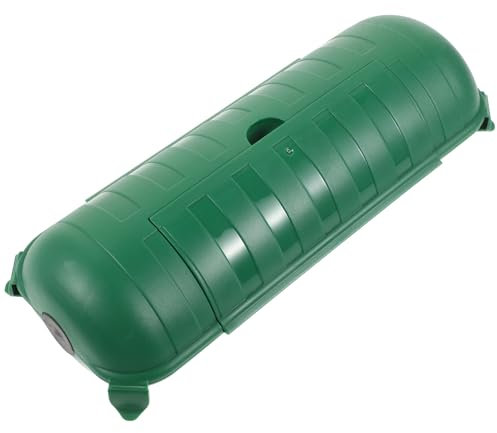 Uonlytech Copertura Protettiva Per Cavo Di Alimentazione Antipolvere Per Esterni Filtro Per Prolunga Multipresa Anti-Intemperie Nascondi-Cavi Presa Elettrica Impermeabile Verde