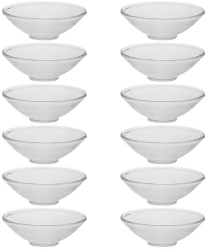 RORPOIR 12pcs Glass Candle Drip Catcher Ring for Wax Decorative Candle Drip Protector Holder Fluted Design for Home Dining Table Setting