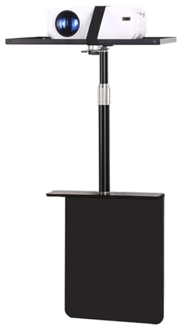 Projector Bracket,Soporte Proyector Pared,Sofá de cabecera Oculto Estante sin Perforaciones,Rotación de 360 °,Palo Extensible 24-40CM,para CCTV/cámara/proyector/Webcam(34 * 24CM)