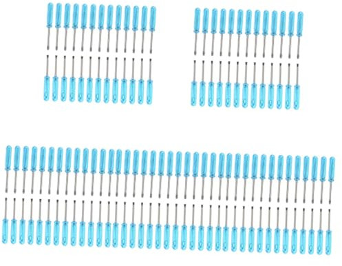 NUOBESTY 5 Ensembles Micro-tournevis Petit Tournevis Cruciforme Tournevis De Réparation De Jouets Tout Petit Conducteur Peu Tête Plate Tournevis Mini Plastique Sky-blue