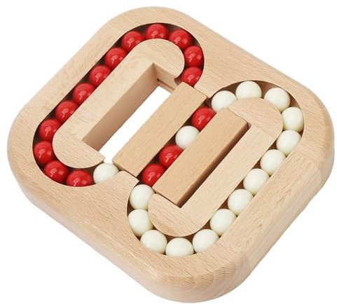 Holz Zauberbohnen Fidget Puzzle Spielzeug für Kinder & Erwachsene – Drehbares Geschicklichkeitsspiel gegen Stress & zur Konzentrationsförderung – Handliches Logikspiel