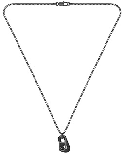 BOSS Jewelry Collana con Pendente da Uomo Collezione KODE in Acciaio Inossidabile Argento o Nero, o Braccialetto in Pelle Nera