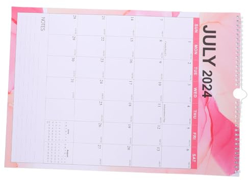 jojofuny Wandkalender mit Spiralbindung Monatskalender für Büro und Zuhause Langlebig Vielseitig Einsetzbar für Planung und Notizen