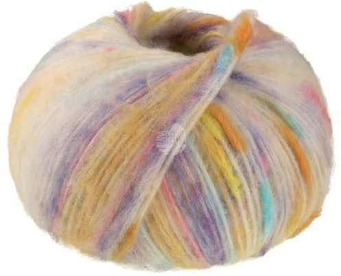 LANA GROSSA Cassata | Flauschiges Effektgarn mit bunten Farbspots| Handstrickgarn aus 54% Schurwolle (Merino extrafine), 30% Polyamid & 16% Baumwolle | 50g Wolle, Stricken & Häkeln | 175m FB 8