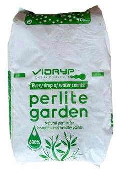 Geosism & Nature - Perlite per Piante in Vaso, Ideale per Bonsai, Cactus, Giardino, Orchidee, Orto, Piante Carnivore (50 LT, 2/6 mm)