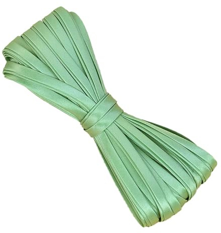 Cordoncino in raso, 0,6 cm x 5 m, per cucito, abbigliamento, bordatura verde