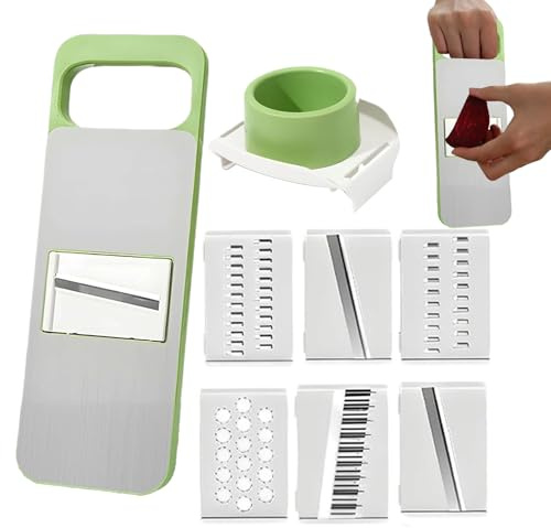 Affettatrice Per Alimenti,Affettaverdure Tritaverdure Affettacipolle | Utensile da Cucina Multifunzione per Carote Limone Formaggio Cipolla Patate Aglio Cavolo Cetriolo