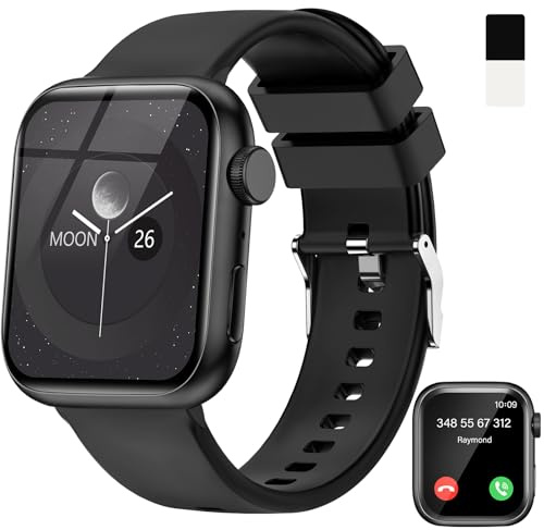 zaisia Smartwatch Uomo Donna, 1.85 Orologio Smartwatch con Chiamare/Rispondere, Molteplici Modalità Sportive con Contapassi/Sonno/Cardiofrequenzimetro, IP68 Smart watch per Andorid iOS