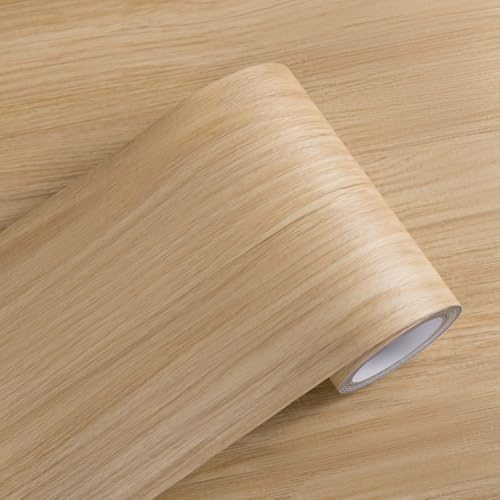 18pcs Self Adhesive Floor Planks - Vinyl Flooring for Kitchen Bathroom | Floor Tiles Self Adhesive Waterproof Effect for Light Oak Wood Peel and Stick Floor Tiles for Bedroom