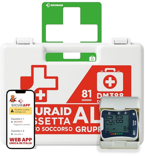 SICURAID Cassetta Pronto Soccorso Allegato 1 A-B per Aziende 3+ Dipendenti