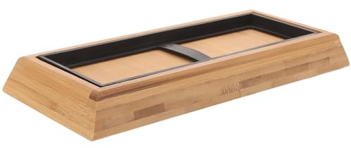 Alipis Set Base per Affilare in Bambù Piano di Appoggio Antiscivolo, Supporto per Pietra Naturale e Affilatura in Cucina