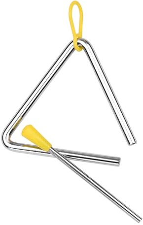 ZDETGU 8-Zoll-Glocken-Triangolo mit Metall für Musikalisches Lernen und Rhythmusentwicklung (4 Zoll)