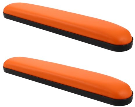 UPKOCH Cuscini per Braccioli Sedia a Rotelle Imbottiti in Memory Foam Arancione 2 Pezzi Supporti Laterali Antiscivolo Ergonomici per Anziani, Sostituzione Rapida senza Attrezzi, Facile