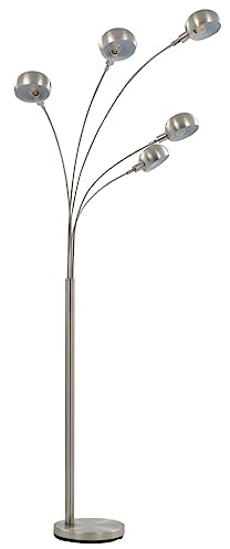 Sophrelle Lampada da Terra 200 cm 5 Bulbi E14 Argento Argento,282417