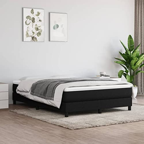 Cartvyn Resårmadrass med fjäderkärna medium svart 140 x 200 x 20 cm tyg andas ergonomiskt med fjäderkärna kallskum och överdrag, tvättbar för dubbelsäng rygg ryggrad