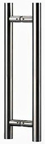 Paire bâton de maréchal inox 304 poignée tirage droit Ø32 L.600 axe 400 mm - 695