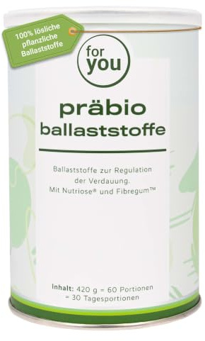 for you präbio ballaststoffe - Kombination aus löslichen, pflanzlichen Ballaststoffen - Akazienfaser & resistentes Dextrin - Unterstützt Verdauung & Darmgesundheit - Ballaststoff Pulver, gut löslich