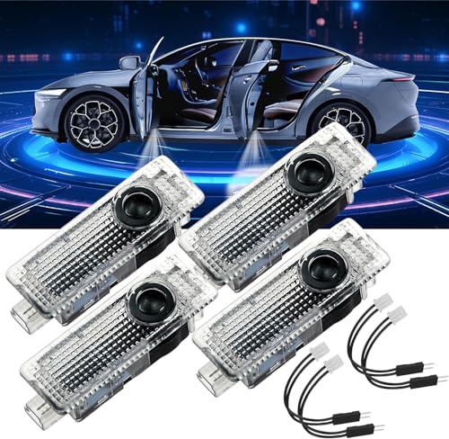 Spongent 4 Pieces LED Door Projector Lights Compatible with Mini Cooper, Puddle Welcome Lamps for Selected R55 R56 R57 R58 R59 R60 R61 F54 F55 F56 F57 F60 Models, 2008-2024