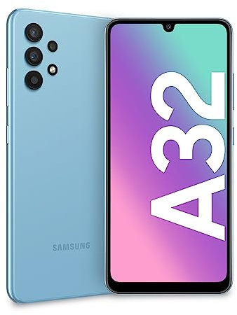 Samsung Galaxy A32 4G Smartphone Android Senza SIM 6.4 Pollici, Display Infinity-U FHD+, 4 Fotocamere Posteriori, 4GB RAM e 128GB, Batteria 5.000 mAh, Awesome Blue (Blu) [Versione Italiana]
