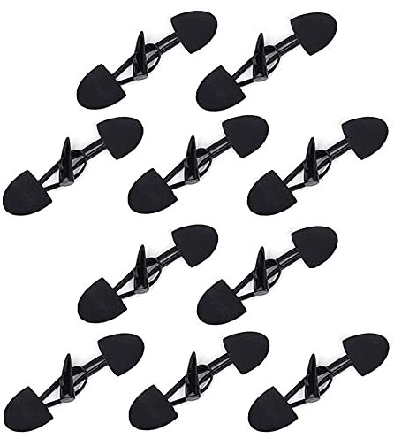 Hezhou 10 Paar Knebelknöpfe PU Leder Horn Toggle Tasten DIY Dufflecoat Nähknöpfe Resin Kunstleder Horn Knebelverschlüsse für Jacken Mantel für DIY Handwerk Kleidung Nähen Dekoration Zubehör