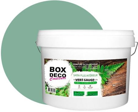 BOX DECO COULEURS Natura Wandfarbe natura natura seidenmatt, ökologisch, 10 l/130 m², Salbeigrün