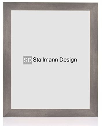 Stallmann Design Bilderrahmen 'Reno' | Größe: 15x21cm | Farbe: Stahl | 40 mm starke Rahmen-Breite