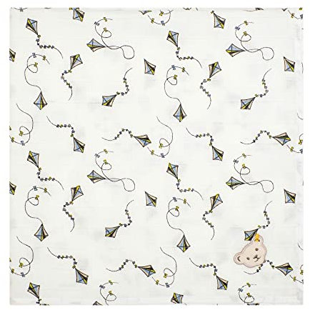 Steiff Baby Boys Tücher Mullwindel 2er Pack, Cloud Dancer