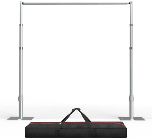 EMART Support Toile de Fond Photo Stable 3x3m, Arche de Mariage Réglable à Une Barre Transversale pour Studio, Video, Décoration d'anniversaire