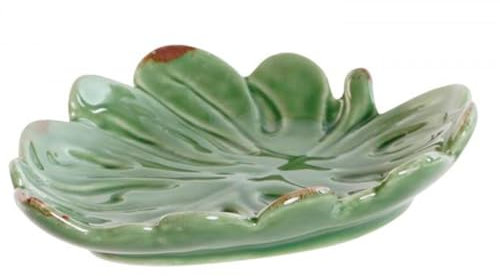 Hogar y Mas Bandeja VACIABOLSILLOS Porcelana Hoja 13X10X2,5CM