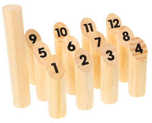 Happyyami Holz Wurfspiel Set Mit Nummeriert Blöcken Für Indoor Und Outdoor Spielen Geeignet Für Altersgruppen Und Spielstärken