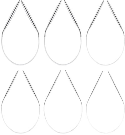 Stricknadeln Rundstricknadel 40cm,6 Stk Edelstahl Rundstricknadeln,Stricknadeln Set 2mm/3mm/4mm/5mm/6mm/8mm,Rundstricknadeln Set Austauschbar,Knitting Needles,Rundstricknadel Set(40Cm/2-8Mm)