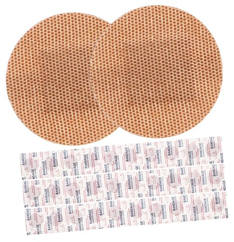 FRCOLOR 50piezas Vendaje Curita Transpirable de Tela Elástica Adhesivo para Heridas Vendas Flexibles para Nudillos y Dedos de Mano Redondo para Primeros Auxilios y Exteriores