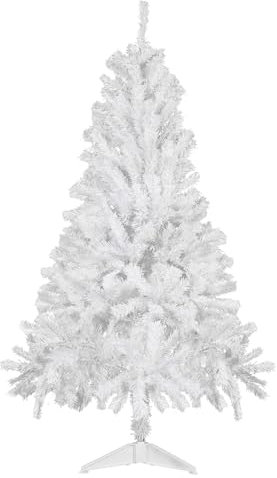 CCLIFE Künstlicher Weihnachtsbaum Nordmanntanne, 150cm, 380 Astspitzen, Tannenbaum Klein, Spritzguss, Weiß, Cushhom