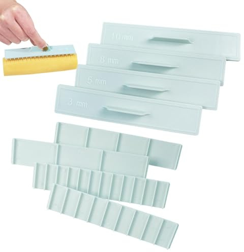 Thickness Guide Ruler | 8pcs Slicing Scale | Cookie Dough Tools for Precise Measurement, Clear Scale for Even Cake Cookie Slices, Ideal Kitchen Accessory for Baking and Cooking