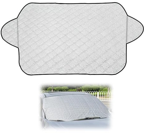 Copertura Parabrezza Auto, Protezione Resistente al Ghiaccio, Neve, Acqua e UV, Telo Copri Parabrezza Magnetico Universale per SUV e Auto, 140 x 102 cm
