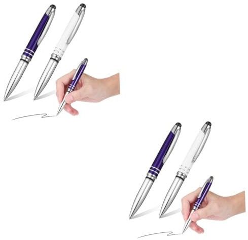 NUOBESTY 4stücke Leuchtende Kugelschreiber Mit Stylus Und Taschenlampe Multifunktionale Schreibgeräte Für Büro Studium Und Kreative Praktische Und Elegante Stifte
