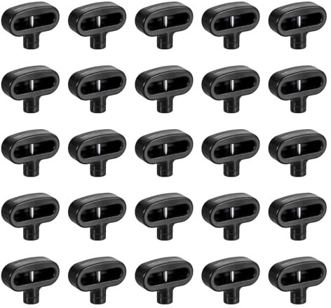 QUARKZMAN 50pz Fermagli U per Ganci Pannello Forato, Fermagli Sicurezza U per Ganci Pannello Forato Antifurto Stop per Negozio Dettaglio e Centro Commerciale Esposizione Forato, Nero